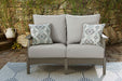 Visola Outdoor Loveseat with Cushion - Aras Mattress And Furniture(Las Vegas, NV)