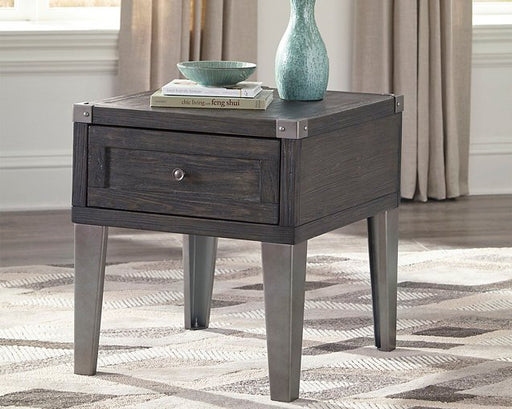 Todoe End Table with USB Ports & Outlets - Aras Mattress And Furniture(Las Vegas, NV)