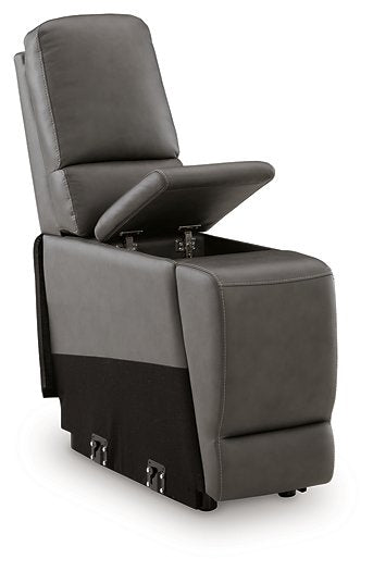 5Z - Pittson Power Reclining Sectional Loveseat with Console - Aras Mattress And Furniture(Las Vegas, NV)