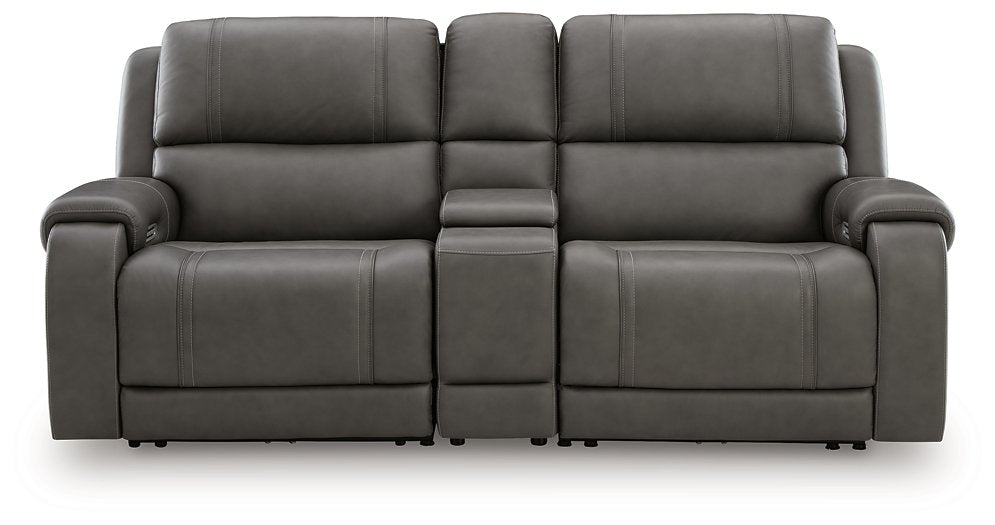 5Z - Pittson Power Reclining Sectional Loveseat with Console - Aras Mattress And Furniture(Las Vegas, NV)