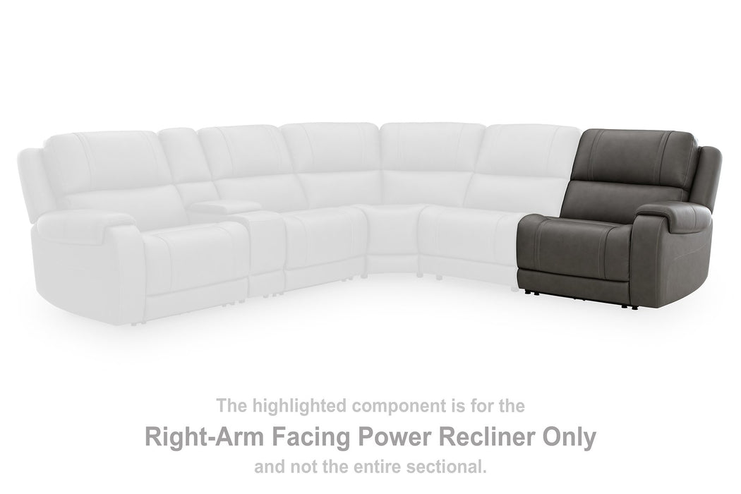 5Z - Pittson Power Reclining Sectional Loveseat - Aras Mattress And Furniture(Las Vegas, NV)
