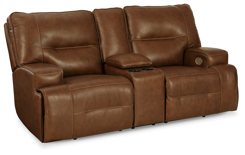 Francesca Power Reclining Loveseat with Console - Aras Mattress And Furniture(Las Vegas, NV)