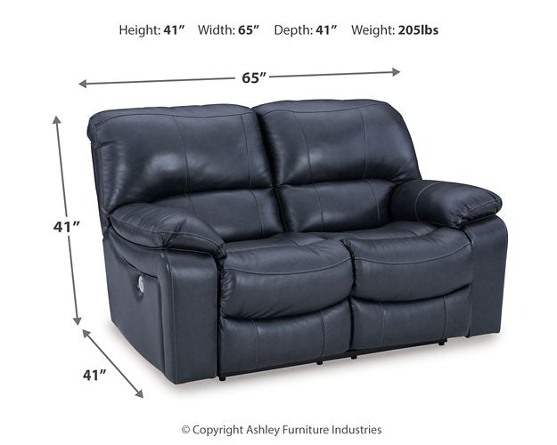 Leesworth Power Reclining Loveseat - Aras Mattress And Furniture(Las Vegas, NV)