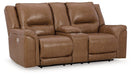 Trasimeno Power Reclining Loveseat with Console - Aras Mattress And Furniture(Las Vegas, NV)