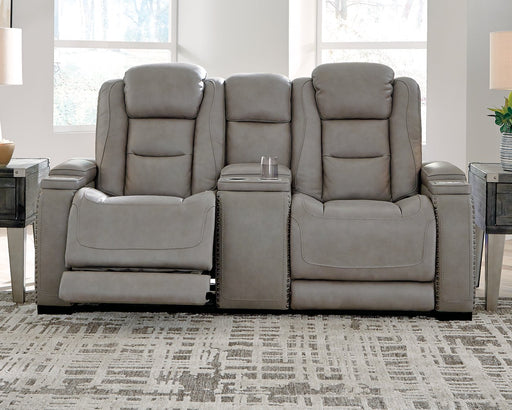 The Man-Den Power Reclining Loveseat with Console - Aras Mattress And Furniture(Las Vegas, NV)