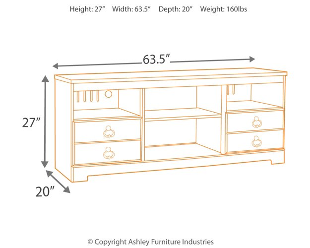 Willowton 64" TV Stand with Electric Fireplace - Aras Mattress And Furniture(Las Vegas, NV)