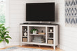 Dorrinson Corner TV Stand with Electric Fireplace - Aras Mattress And Furniture(Las Vegas, NV)