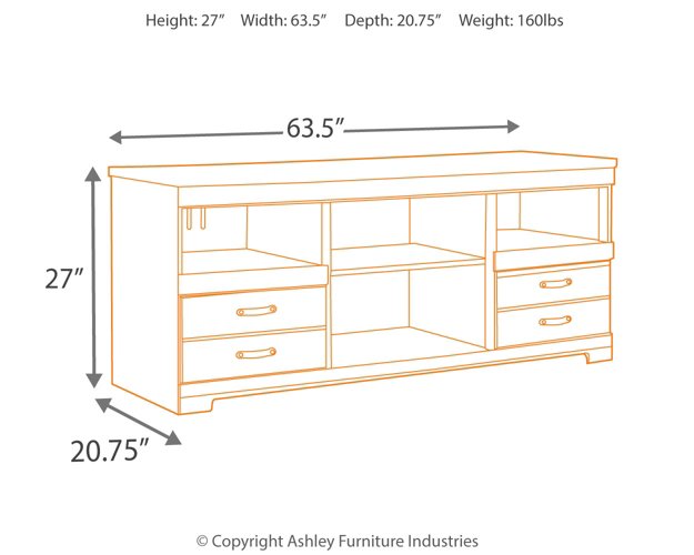 Trinell 63" TV Stand with Electric Fireplace - Aras Mattress And Furniture(Las Vegas, NV)