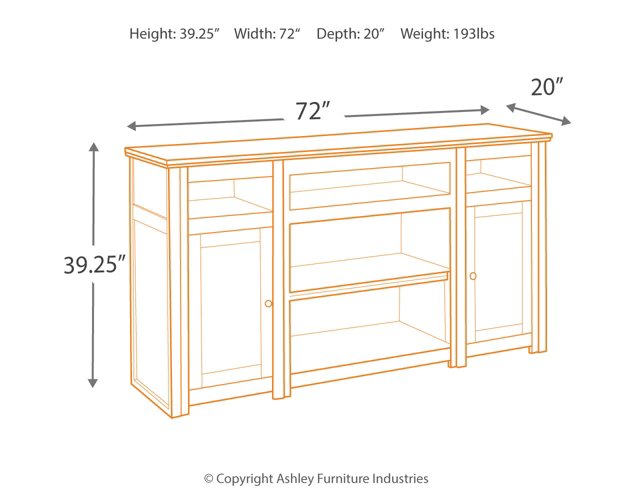 Harpan 72" TV Stand with Electric Fireplace - Aras Mattress And Furniture(Las Vegas, NV)